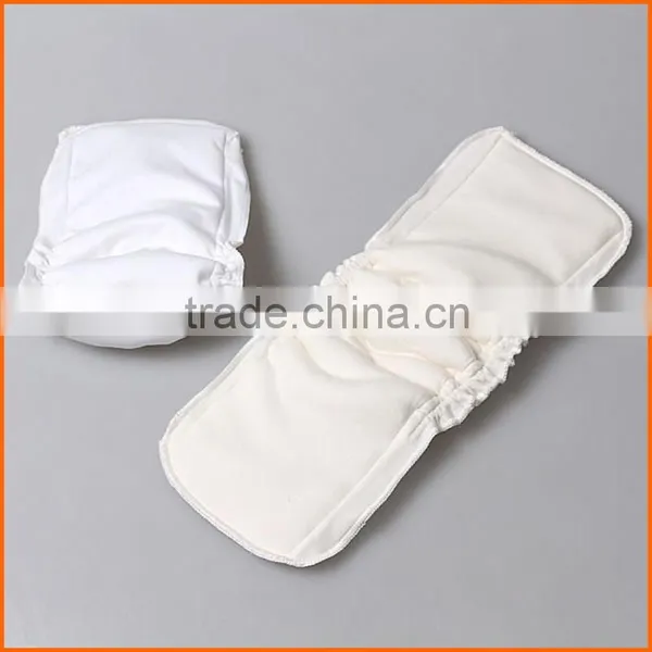 Bamboo Cotton Double Gussets Leak Guard Waterproof Diaper Inserts photo-2