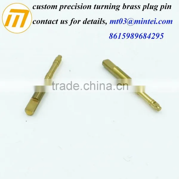 Custom Precision CNC Machining Gold Plated Electrical Brass Plug Pin photo-3