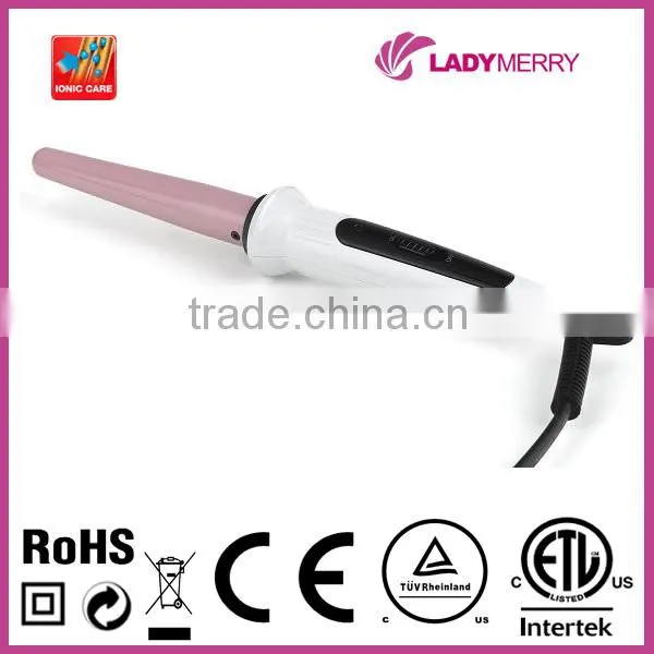 Mini Size Tourmaline Ceramic Free Sample Curling Iron 13-19mm / Swivel Cord / CE ROHS CTUVUS Certifications