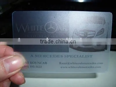 Transparent PVC Business Cards