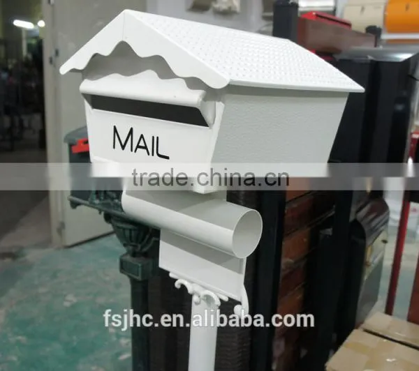 Foshan JHC-1023B Post Mounted Aluminum Mailbox/Decorative Letterbox/House Design Standing Postbox For Garden photo-2
