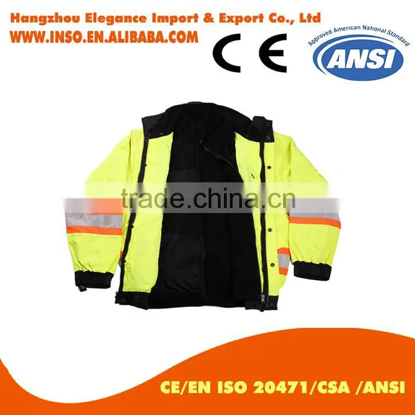 Ansi Class 2 Safety Jacket Cheap High Visible Road Safety Winter Reflective Jacket photo-2