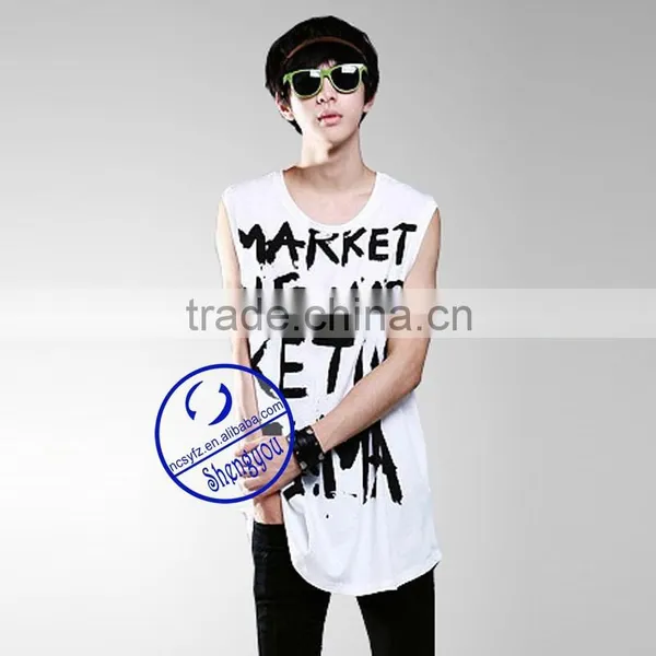 China Manufacturer Quality Custom Printed Hot Sale Mens Tank Top photo-2