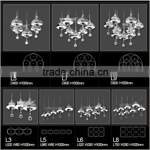 8 Light LED Crystal Pendant Light Globe Pendant Lighting Parts for Bathroom MD2584 L8 photo-3