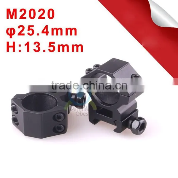 2 x Medium Profile 20mm Weaver Picatinny Rifle Scope Mounts 25.4mm 1" Inch Ring