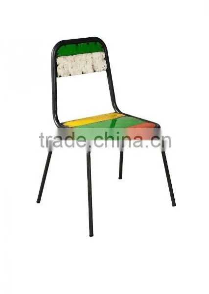 INDUSTRIAL FURNITURE CHAIR, MULTICOLOR INDUSTRIAL CAFE CHAIRS