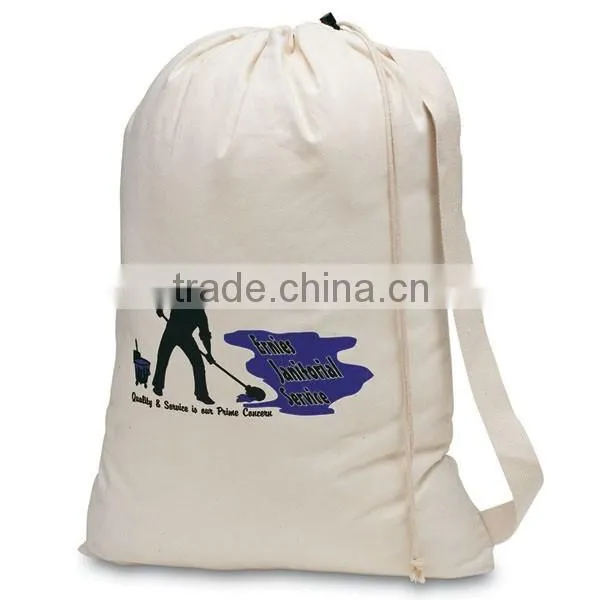 Wholesale Natural Cotton Drawstring Laundry Bag photo-2