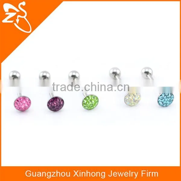2016 Surgical Steel Barbell Tongue Ring Body Jewelry With Natural Stone photo-6