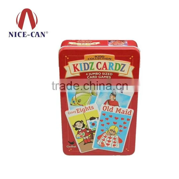 Poker Cards Storage Tin Box &rectangular Gifts Tin Box Play Cards Tin Box photo-2