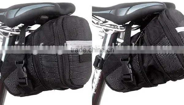 Black Bike Seat Pouch Bicycle Front Tube Bag Back Seat Storage Bag HYW048 photo-2
