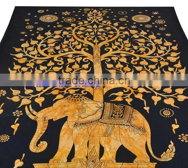 Sanganeri Printed Mandela Tapestry Wall Decor Throw Table Cover 100% Cotton Bedspread Indian Jaipur Manufacturer & Wholesaler photo-2