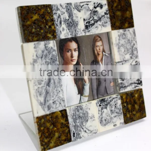 Hand Made Tiles Ftd. Marble Theme Designer Photo Frame - Photo 4" x 4" ( Opening : 2" x 2")