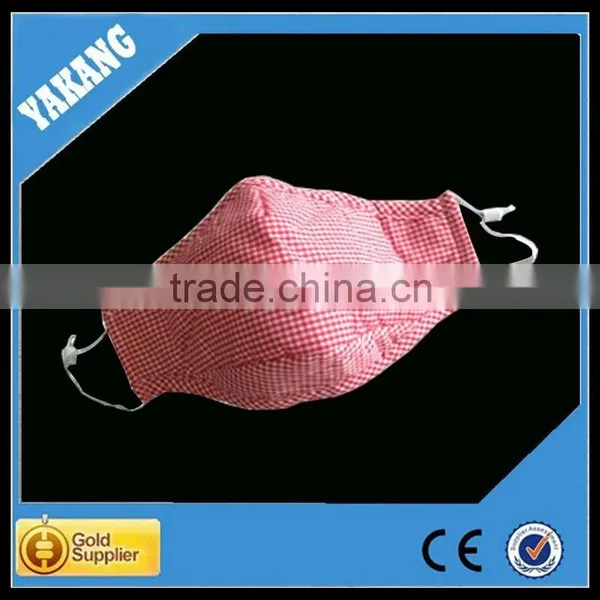 Red Plaid Style Cotton Fabric PM2.5 Mask Red Plaid Style
