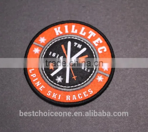 2016 Wholesale Cheap Custom Clothing Embroidered Woven Patch With Merrow Border photo-5
