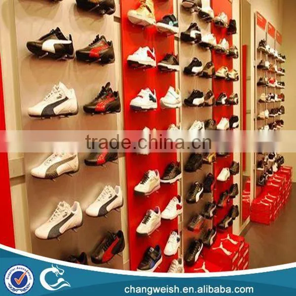 Single Side Wooden Slat Wall Shoes Rack