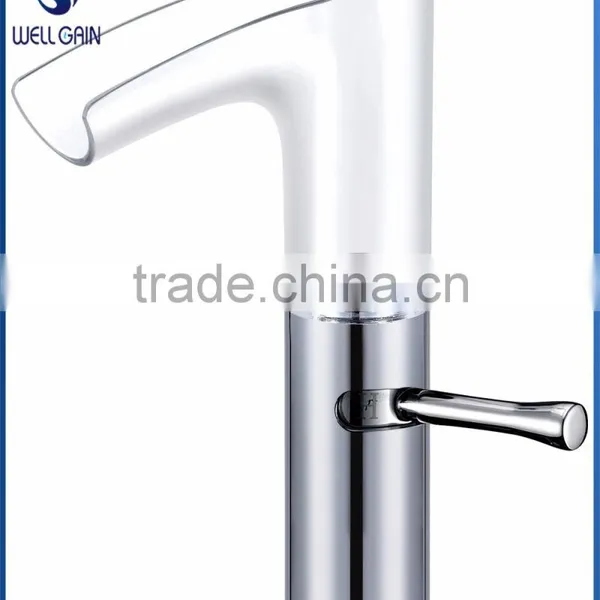 Lavatory Basin Faucet LED Brass Basin Mixer Wall Mounted Basin Tap