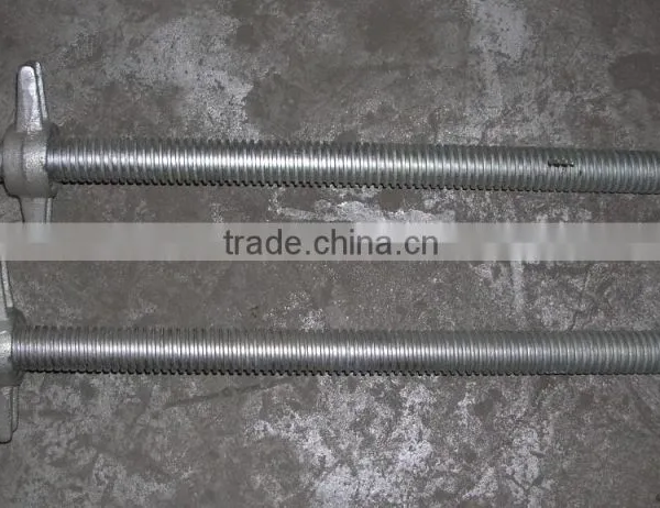 M30x400MM/120x120x4mm Solid Base Jack Electro Galvanized photo-3