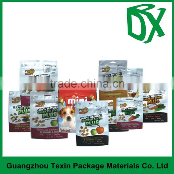 New Products 2016 Customized Printed Clear Window BOPP Plastic Stand up Pouch With Zipper for Dog Food Packaging photo-5