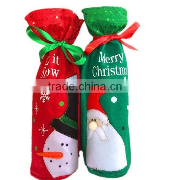 Santa Claus Sheath Gift Sheath CHAMPAGNE Sheath ,bottle Use Ather Christmas Sheath 13*32cm photo-3