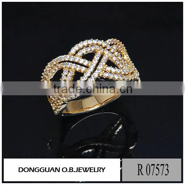 Brass Metal Finger Ring AAA Clear Zircon Silver Ring Designs for Girl photo-4