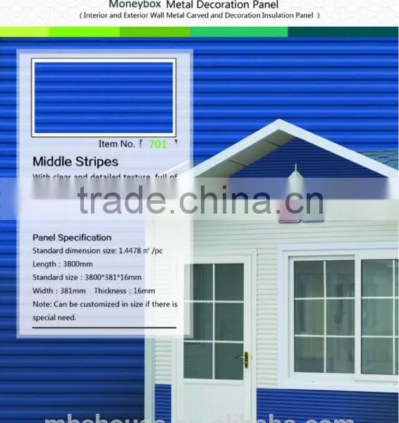 Low Min Qantity Waviness Decorative Metal Wall Insulated Panels /roof Panel Factory