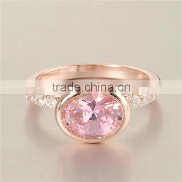 Gold Plated Single Stone 925 Silver Ring Designs With Gemstone photo-2