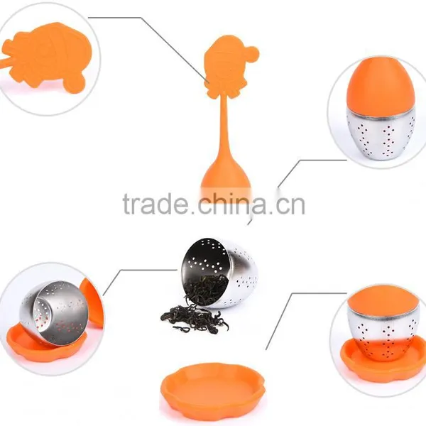Gift Promotion Father Christmas Design Silicone Tea Infuser Bottle photo-5