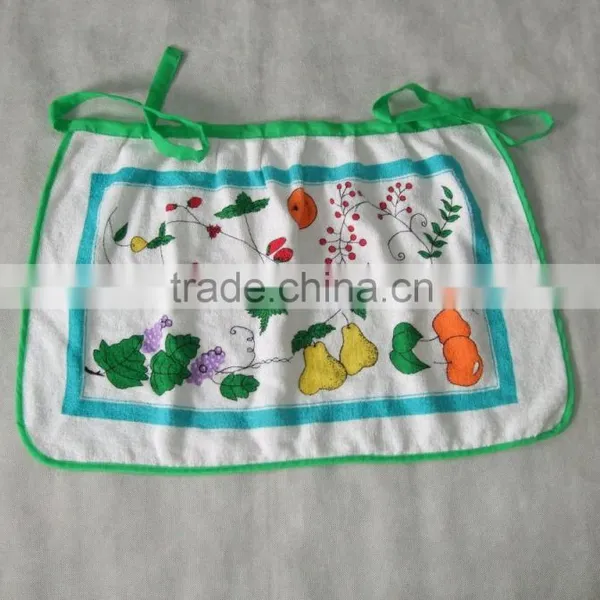 Plain Yellow Border Terry Cotton Towel Pigment Printing Waist Apron photo-4