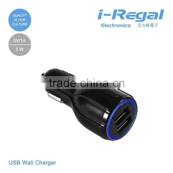 New Ring LED 2-USB Ports Car Charger photo-6