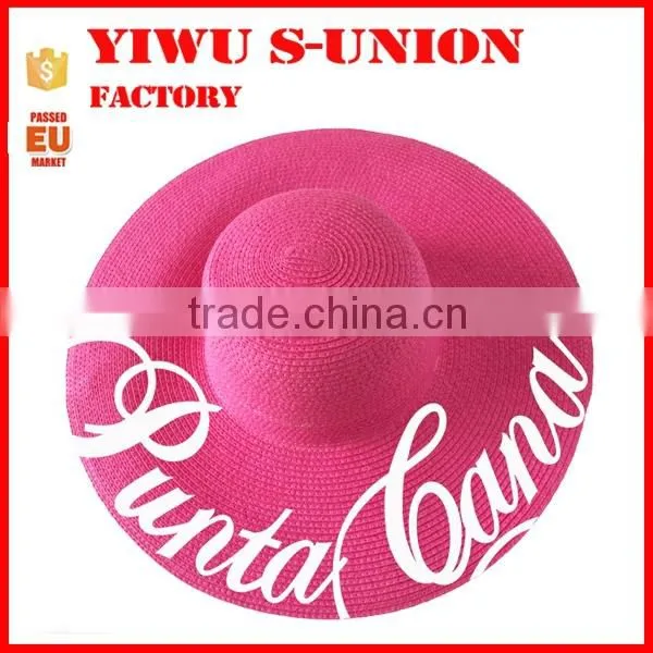 Wholesale Custom Printed Ladies Elegant Summer Beach Sombrero Big Brim Straw Hats photo-2