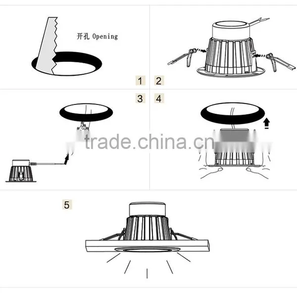 CE UL Led Down Light 10w Led Ceiling Downlight photo-6