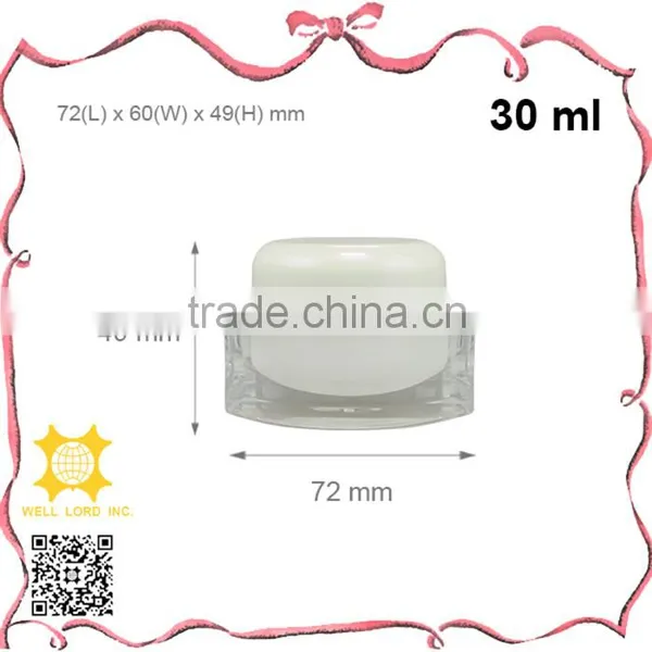 30ml Easy Carry Royal Blue Cap Clear Acrylic Jar photo-3