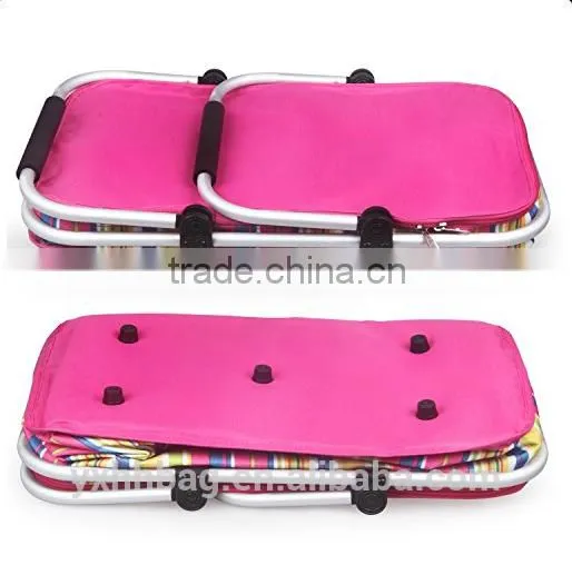 32L Large Family Size Picnic Insulated Bag BBQ Meat Drinks Cooler Bag Folding Collapsible Basket for Holidays Parties (YX-Z131) photo-5