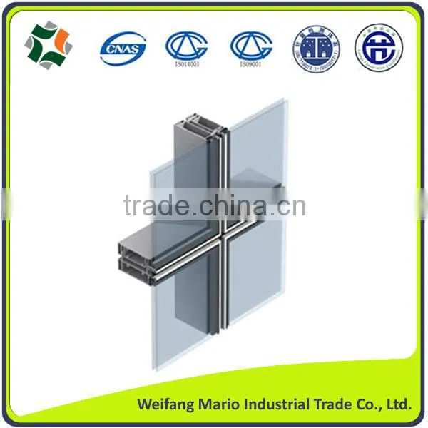 China Factory Top Quality Customed Aluminum Extrusion Curtain Wall Profiles photo-3