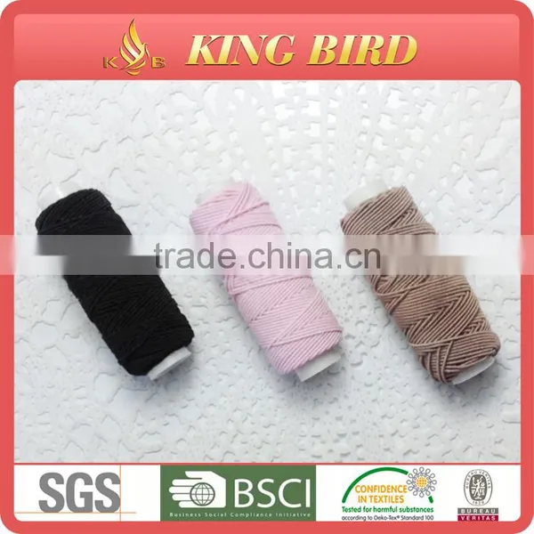 100% Polyester Elastic Weaving Thread Natural Latex Rubber Thread photo-3