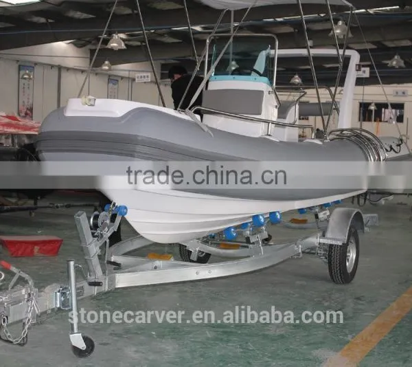 Rilaxy Factory Directly 5.2m 17ft Dual Layer Fiberglass Hull Rigid Inflatable Boat RIB520A photo-2