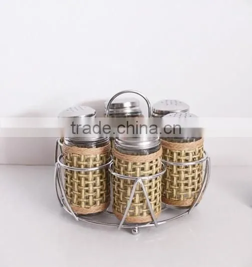 Custom Glass Salt and Pepper Shaker With S/s Coating photo-2