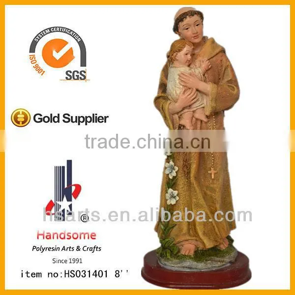 12 Inch Antony With Baby Polyresin Religious Statues Wholesale photo-4