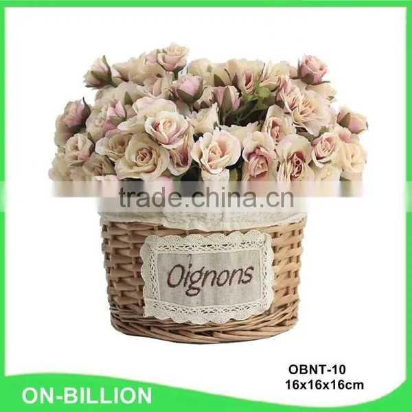 Household Cheap Decorative Handmade Flower Wicker Basket photo-4