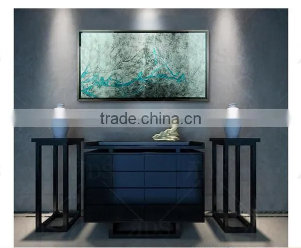 Framed Handmade Carve Pattens With Silver Leaf MDF Modern Glass Wall Art Decor photo-3