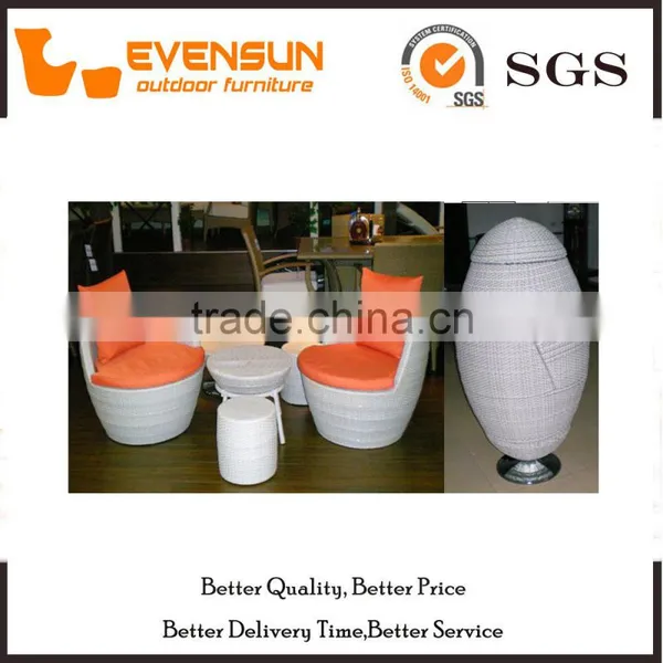 5PCS Garden Stacking Set Wicker Sofa Set Furniture photo-2