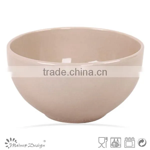 5.5 Inch Ceramic Rice Bowl Solid Brown Color photo-4