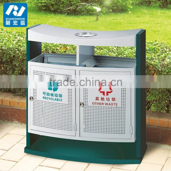 Wholesale Outdoor Wooden Garbage Trash Bin From China photo-6