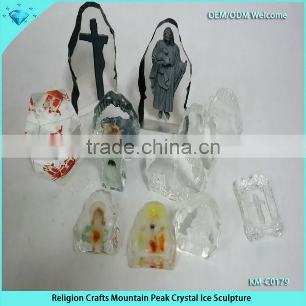 Customize Any Shape Crystal Ice Sculpture for Religion Crafts