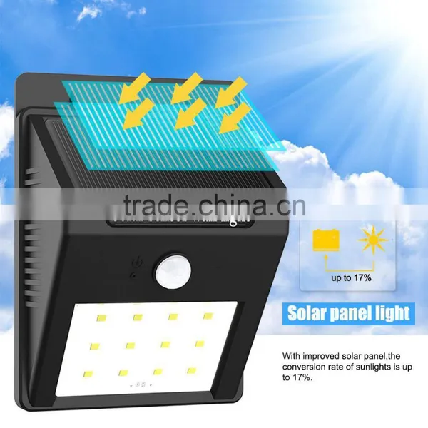 12LED Outdoor Wireless Solar Energy Powered Motion Sensor Solar Security Led Light for Patio,yard, photo-2