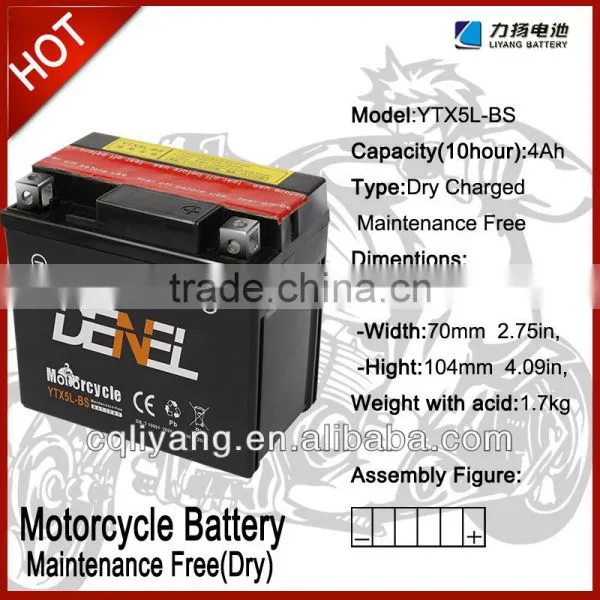 12V8AH Sealed Lead Acid Motorcycle Battery For Large Displacement Motorcycles MF (YTX9-BS) photo-4