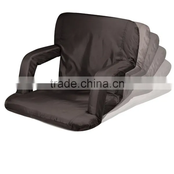 Black Quilted Reclining Stadium Seat Lazy Chair photo-4