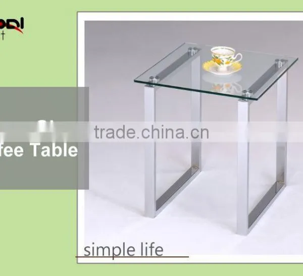 Metal Lags With Square Wood Coffee Table Nesting Wooden Top Side Table photo-6