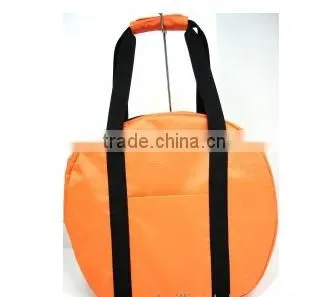 Cutsomeized Size Logo Eco -friendly Orange Round Travel Duffle Bag for Women photo-2