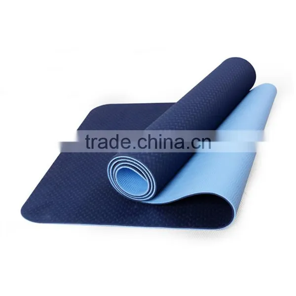 Wholesale ECO Double Color Double Layer Anti-slip TPE Yoga Mat For Fitness photo-3